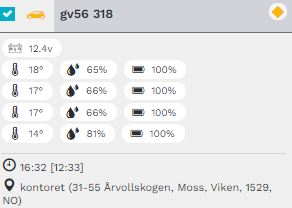 Temperatur måling i sanntid GV56 + WTH300